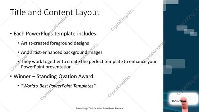Title and Content presentation slide layout