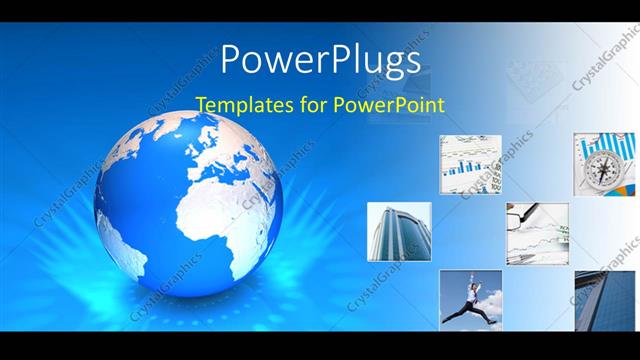  Presentation with world globe earth - An earth globe with lots of tiles on it