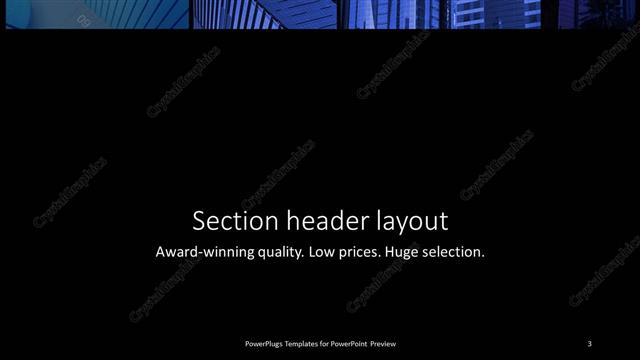 Section Header presentation slide layout