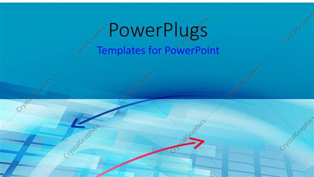  Presentation with blue pink - Two pink and blue arrows on a blue background