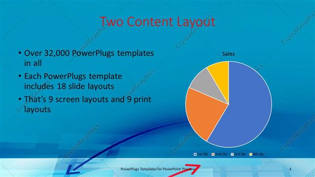 Two Content presentation slide layout