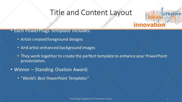 Title and Content presentation slide layout