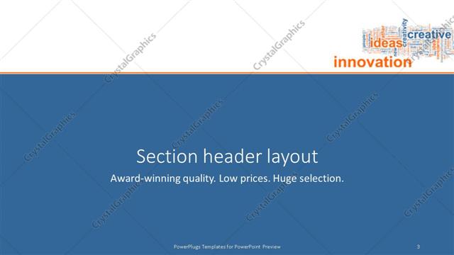 Section Header presentation slide layout