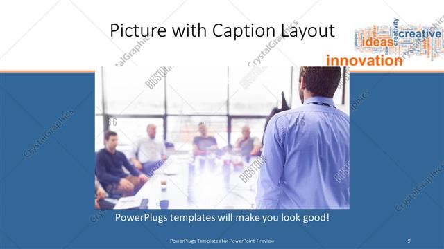 Picture with Caption presentation slide layout