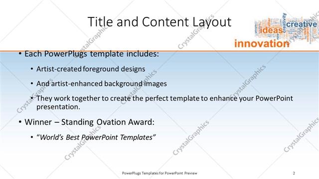 Title and Content presentation slide layout