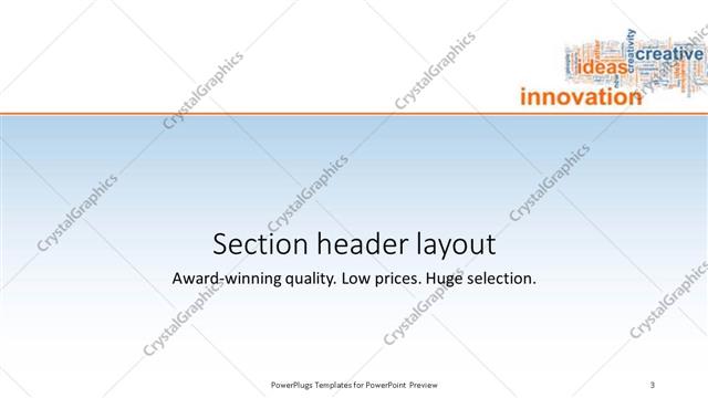 Section Header presentation slide layout