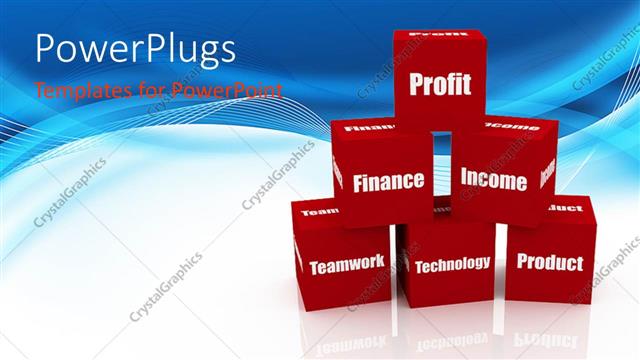  Presentation with boxes - A number of boxes with bluish background