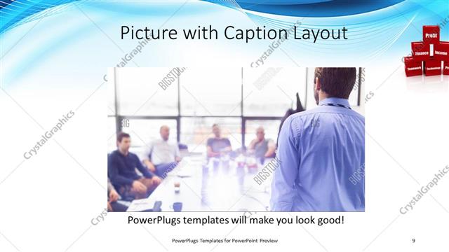 Picture with Caption presentation slide layout