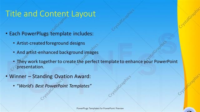 Title and Content presentation slide layout