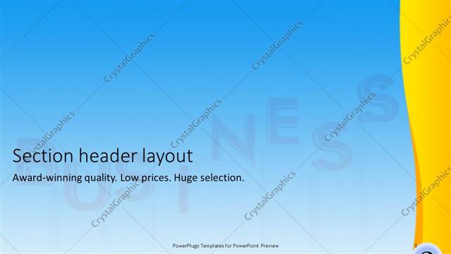 Section Header presentation slide layout