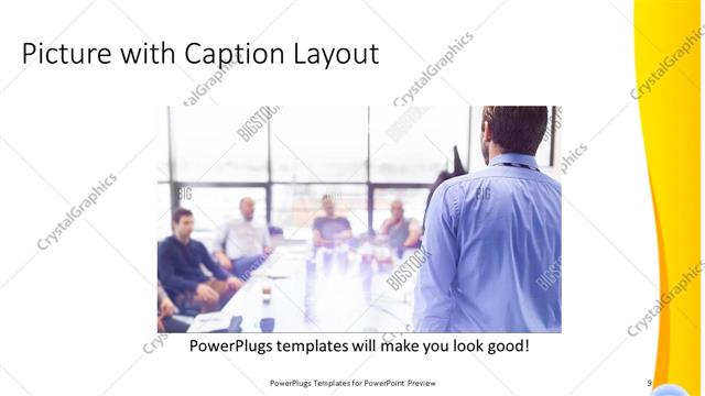 Picture with Caption presentation slide layout