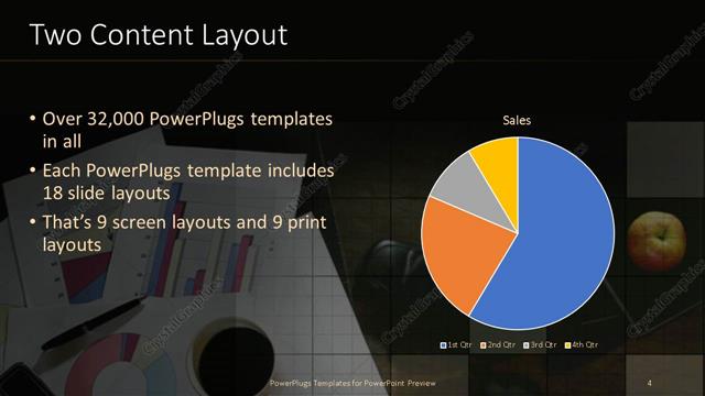 Two Content presentation slide layout