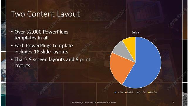 Two Content presentation slide layout