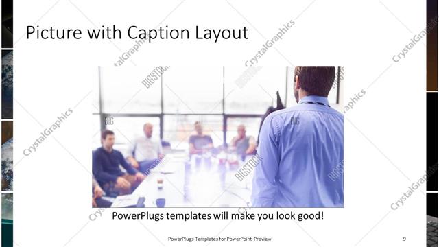 Picture with Caption presentation slide layout