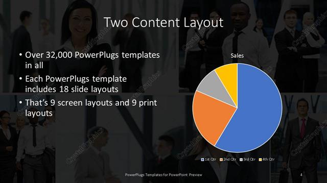 Two Content presentation slide layout