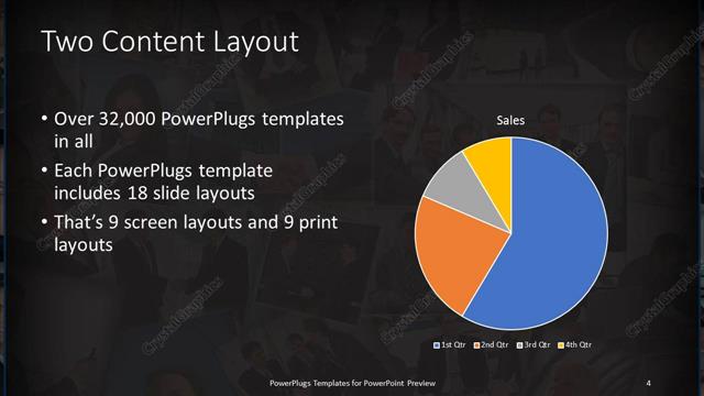 Two Content presentation slide layout