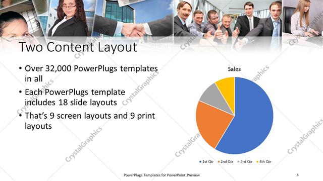 Two Content presentation slide layout