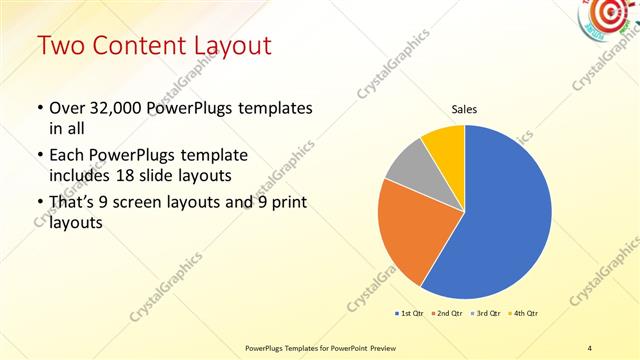 Two Content presentation slide layout