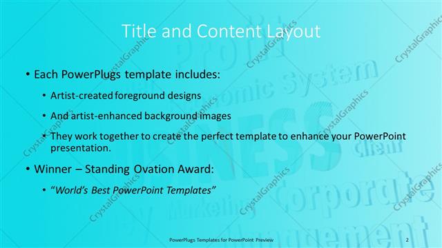 Title and Content presentation slide layout