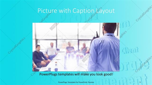 Picture with Caption presentation slide layout
