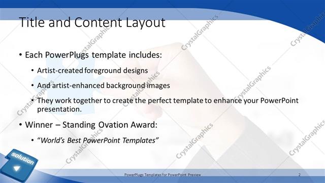 Title and Content presentation slide layout