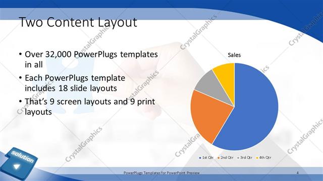 Two Content presentation slide layout
