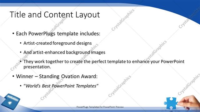 Title and Content presentation slide layout