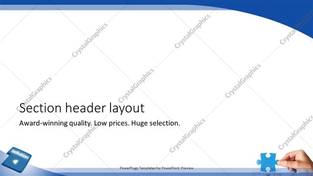 Section Header presentation slide layout