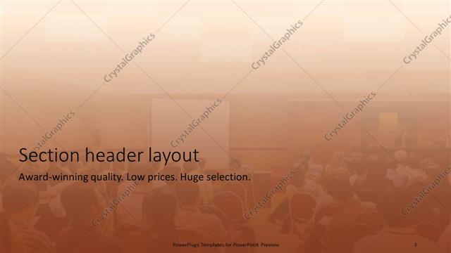 Section Header presentation slide layout