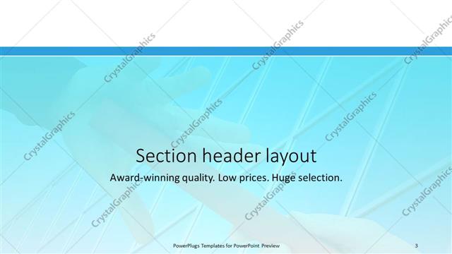 Section Header presentation slide layout