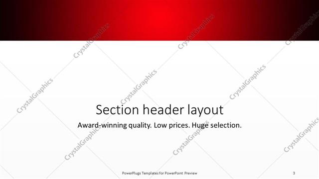 Section Header presentation slide layout