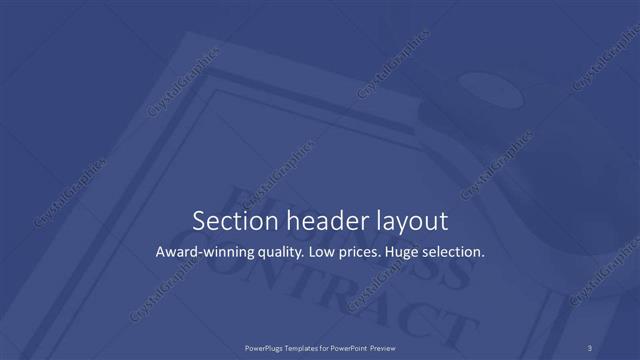 Section Header presentation slide layout