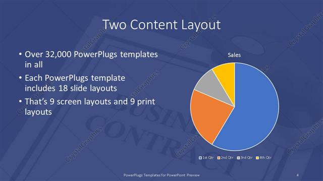 Two Content presentation slide layout