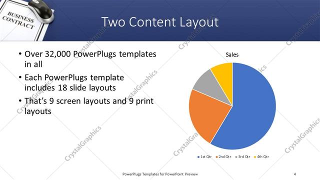 Two Content presentation slide layout