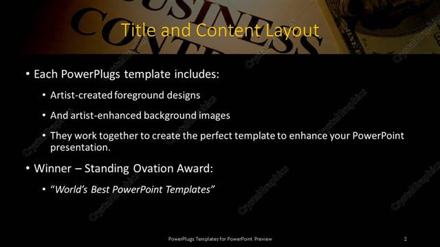 Title and Content presentation slide layout