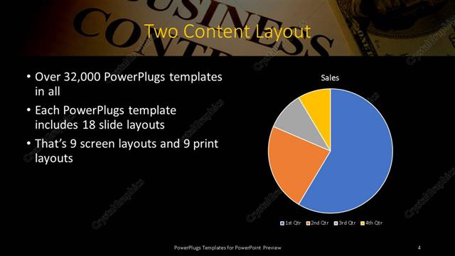Two Content presentation slide layout