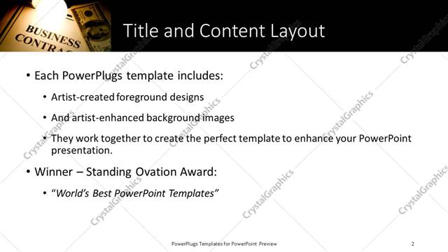 Title and Content presentation slide layout