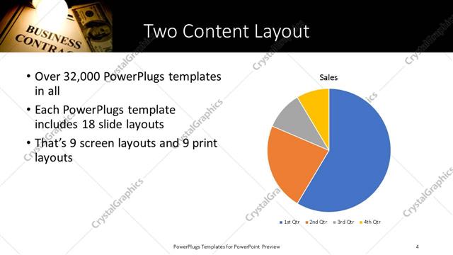 Two Content presentation slide layout