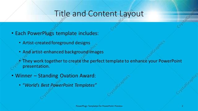 Title and Content presentation slide layout