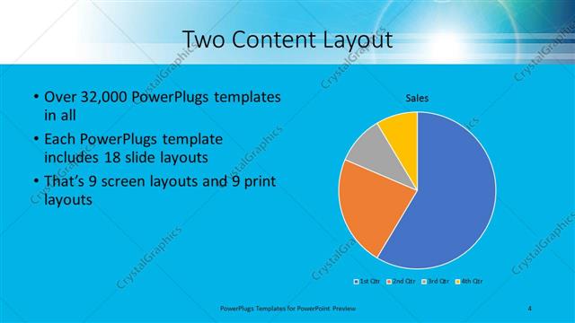 Two Content presentation slide layout