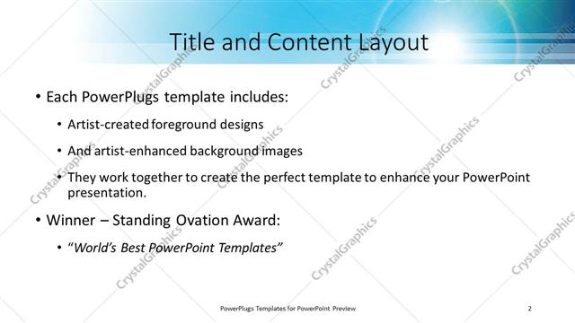 Title and Content presentation slide layout
