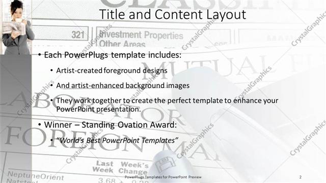 Title and Content presentation slide layout