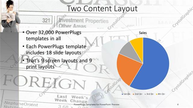 Two Content presentation slide layout