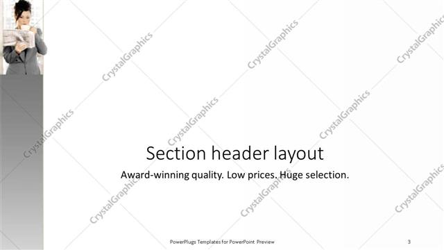 Section Header presentation slide layout
