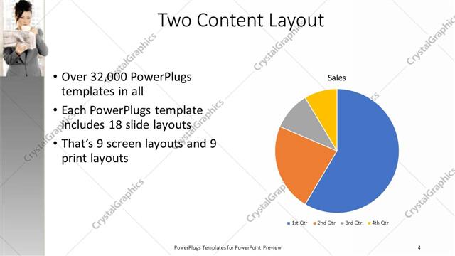 Two Content presentation slide layout