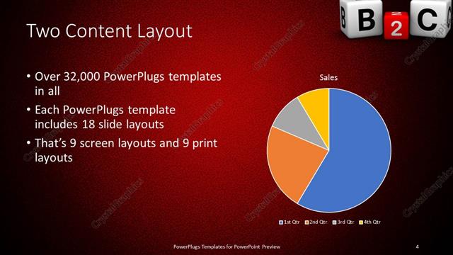 Two Content presentation slide layout