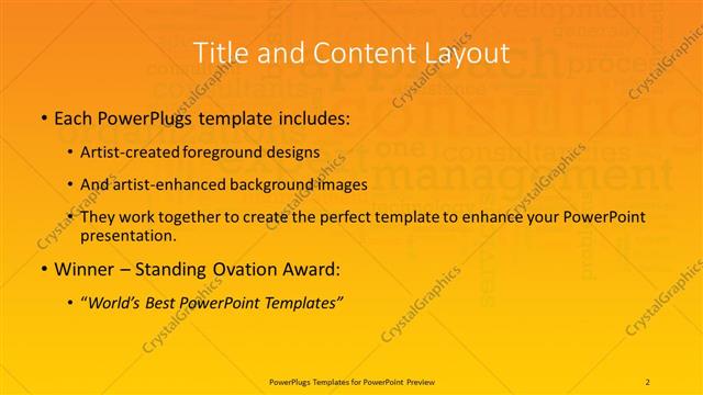 Title and Content presentation slide layout