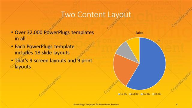 Two Content presentation slide layout