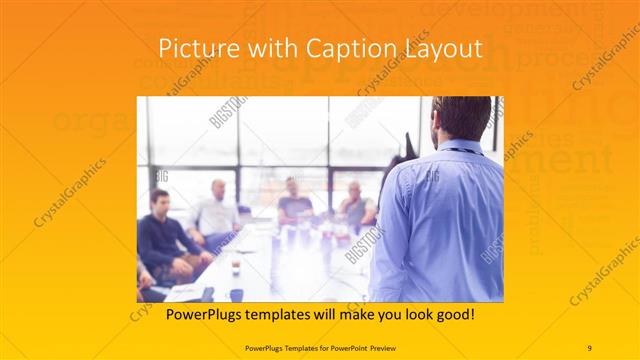 Picture with Caption presentation slide layout