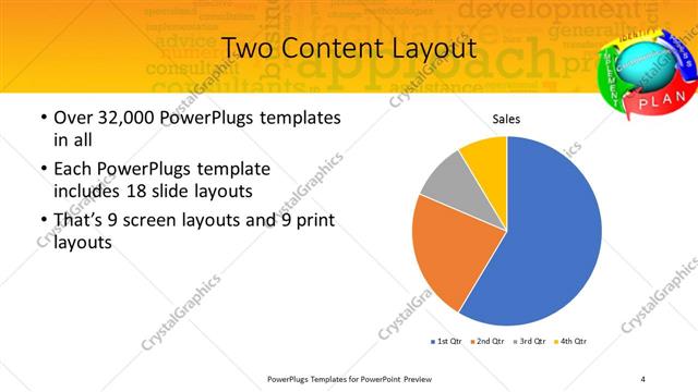 Two Content presentation slide layout